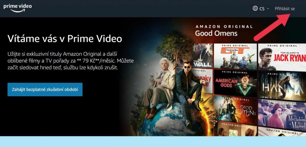 Jak se přihlásit na stramovací službu Amazon Prime